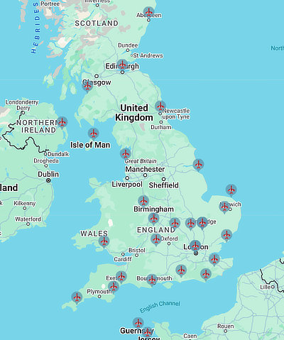 UK displays by the Red Arrows in 2025