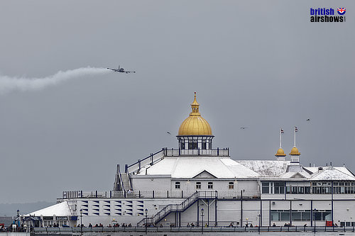 Strikemaster over Eastbourne pier