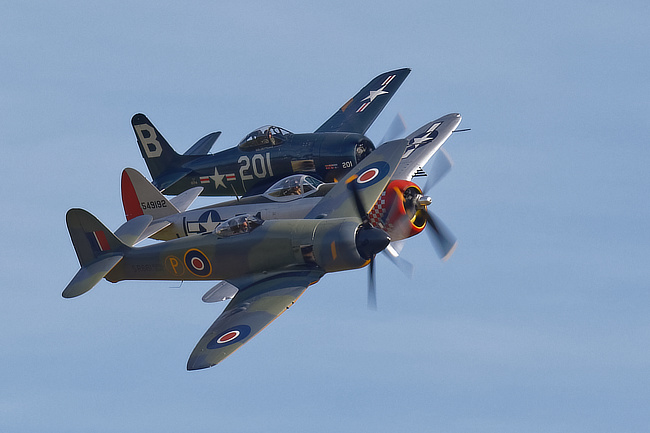 'Thunder' Formation: Bearcat, P47 and Hawker Fury II