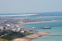 Red Arrows arrival, Eastbourne airbourne