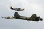 B-17G Sally B with Mustang escort