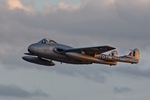 de Havilland Vampire catching the sun 1642
