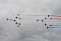 Red Arrows and Patrouille de France form Concorde